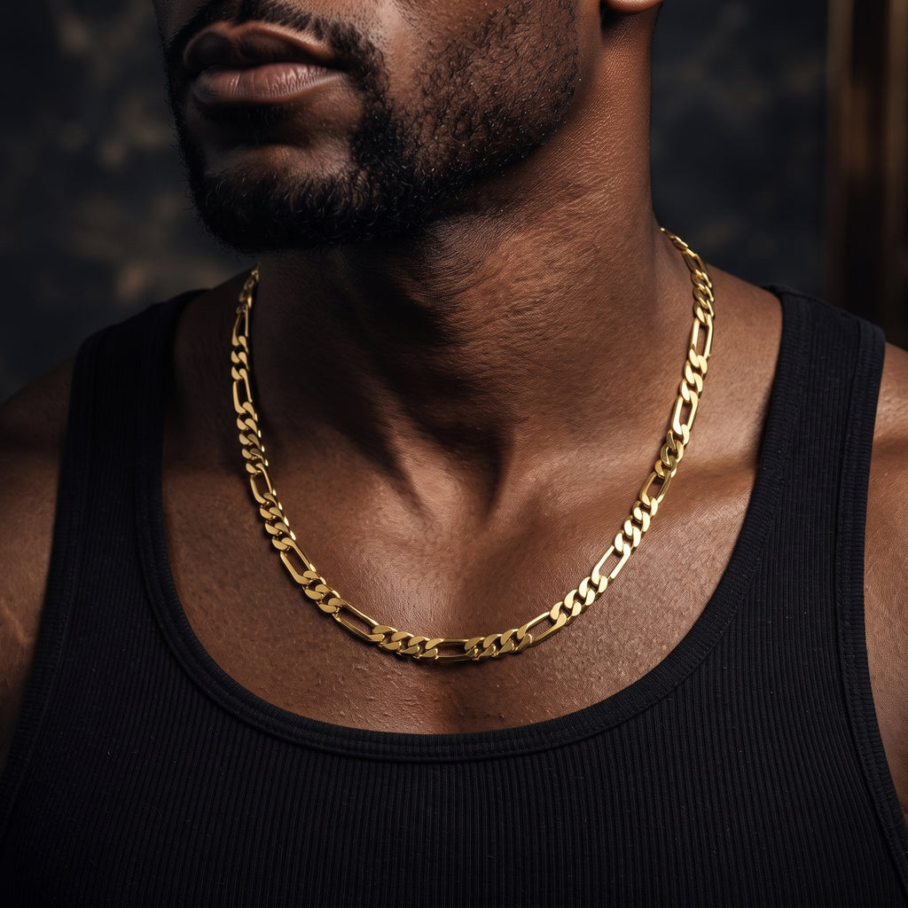 Men's Figaro Chain Necklace 7 mm