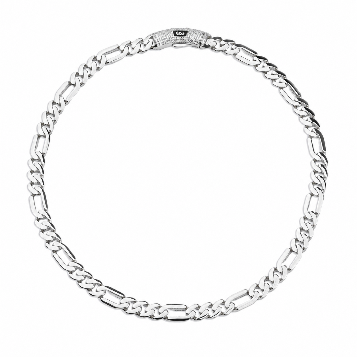 Men's Figaro Chain Necklace 7 mm